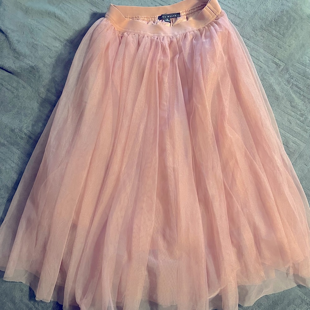 Mid length tulle skirt, Dusty Rose, sz S, worn once